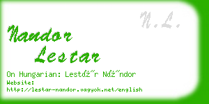 nandor lestar business card